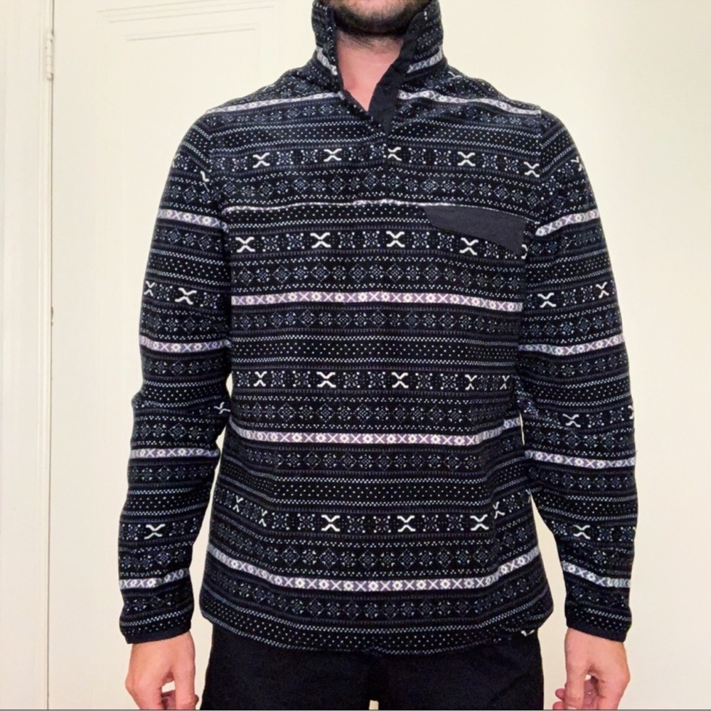 Jachs New York Cabin Collection Cozy Mock Neck Fleece Pullover Men’s Swea
